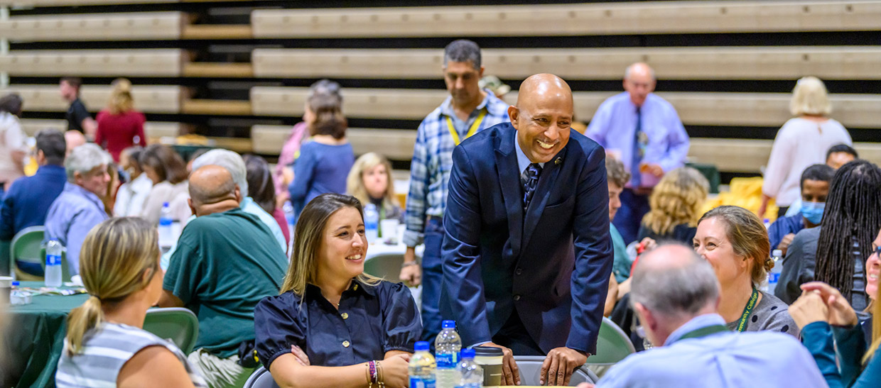 President Ramsammy with students