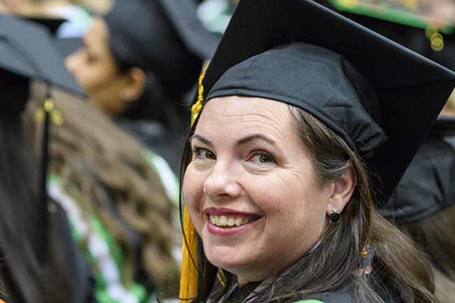 Jenny Edwards at commencement