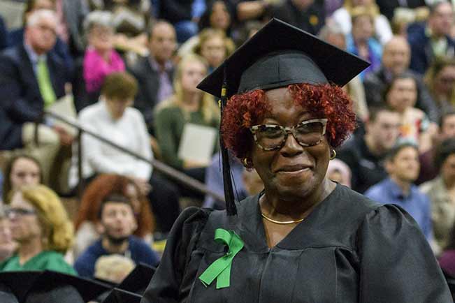 Severina Rivers at commencement