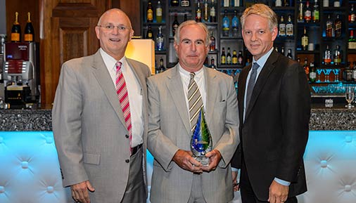 Peter Marx receiving the Outstanding Philanthropist Award