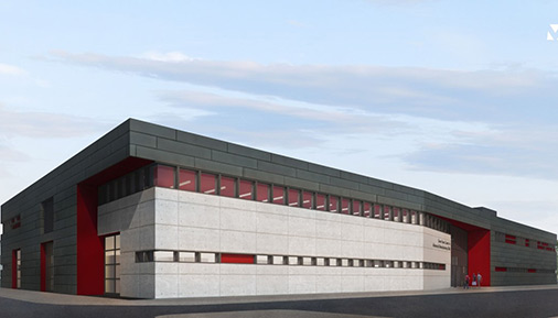 Photo rendering of Center for Advanced Manufacturing building