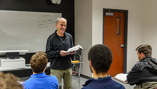 Professor Slattery teaching a class
