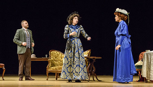 Theatre arts actors performing on stage