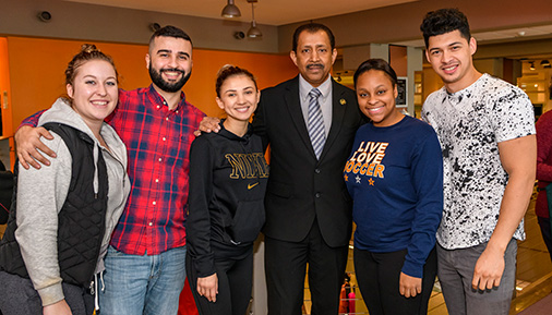 Dr. Ramsammy and students
