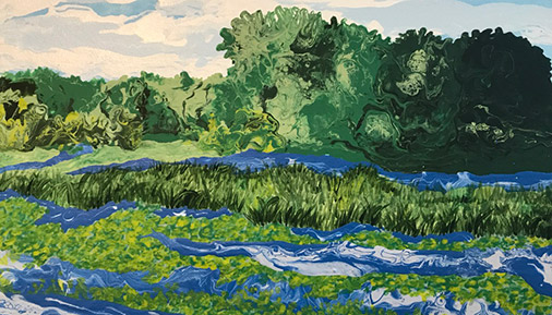 A View Along the Mohawk Acrylic painting by Lisa Letourneau