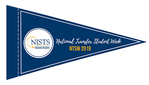 Pennant with the National Transfer Student Week logo