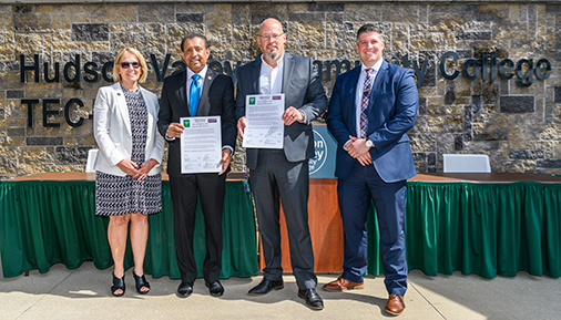 HVCC and Ballston Spa officials pose for photo
