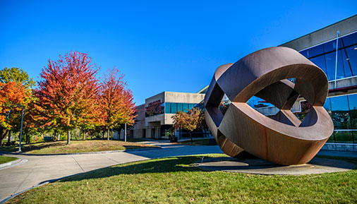 Campus grounds during the fall