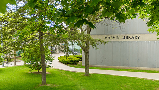 Exterior of Marvin Library building