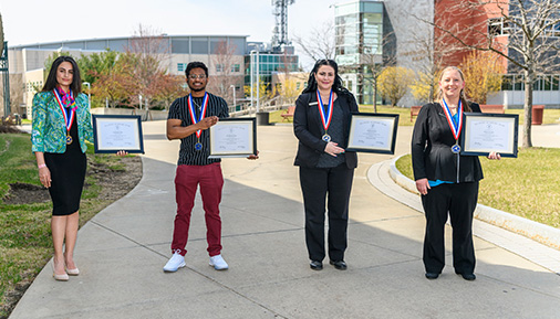 Phi Theta Kappa Honor Society students receive award