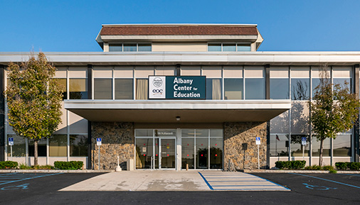 Exterior of the Albany Center for Education building
