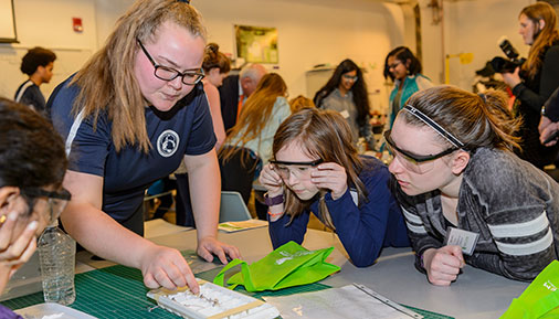 Previous girls in STEM workshop participants