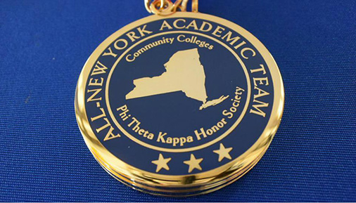 Phi Theta Kappa All-New York Academic Team medal