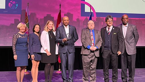 College leaders accept World Federation of Colleges and Polytechnics (WFCP) Award of Excellence