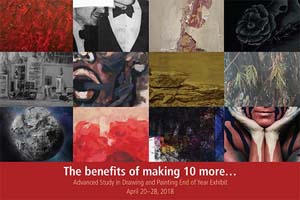 Advanced Study in Drawing & Painting End-of-Year Exhibit Postcard