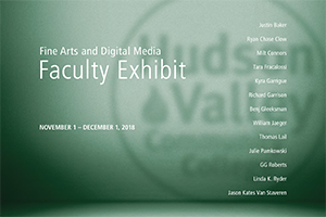 Fine Arts and Digital Media Faculty Exhibition Postcard