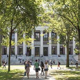 Students on a college campus