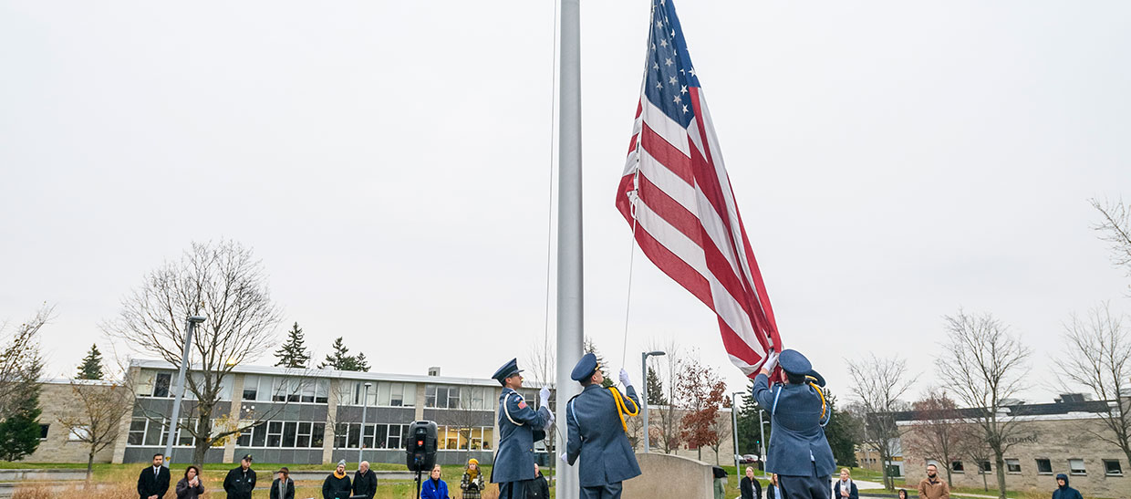 Flag raising ceremony