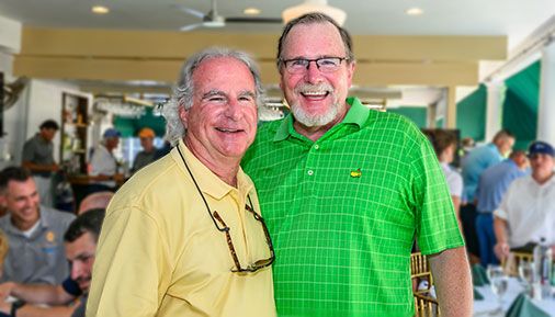 Golfers pose at golf classic