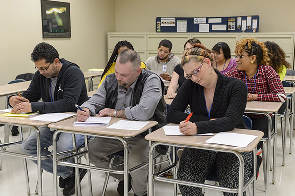 Students in a classroom